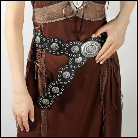 Chunky Western Belt Boho Cowgirl Style Adjustable PU Leather Festival Wear main image 5